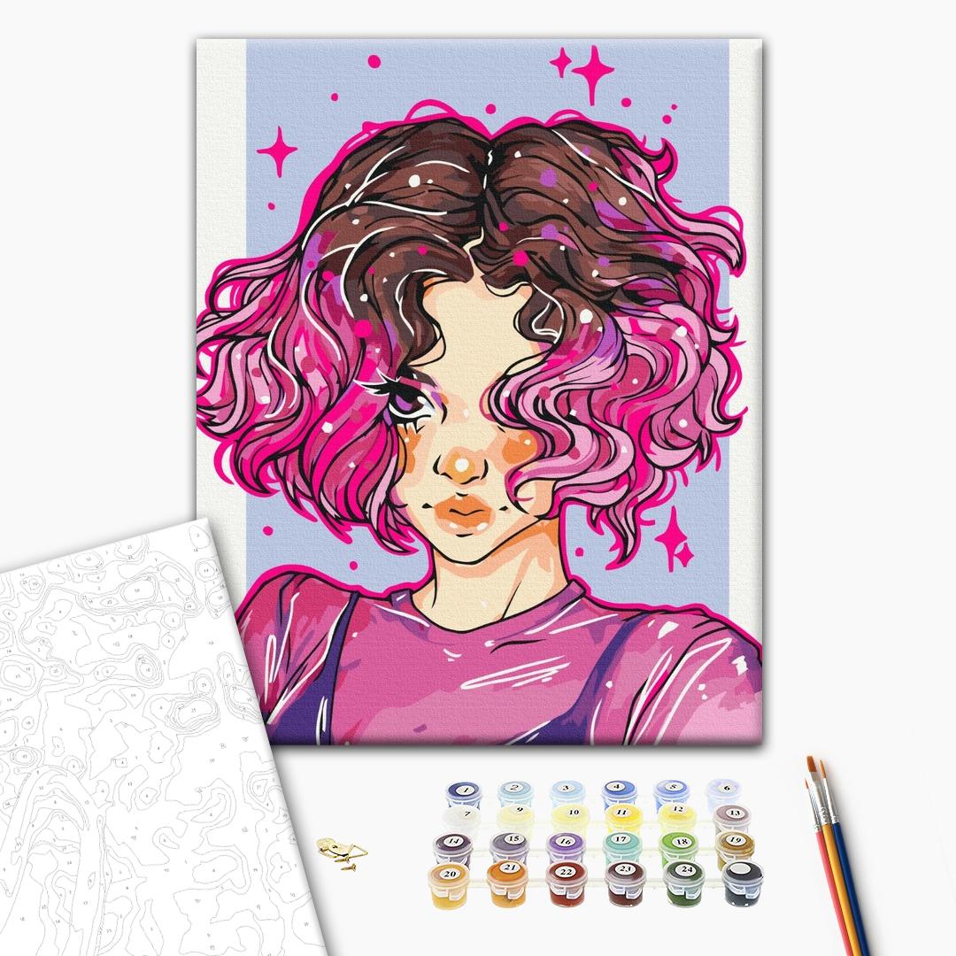Painting by numbers Bright curls @nila_art_art (BS53521)