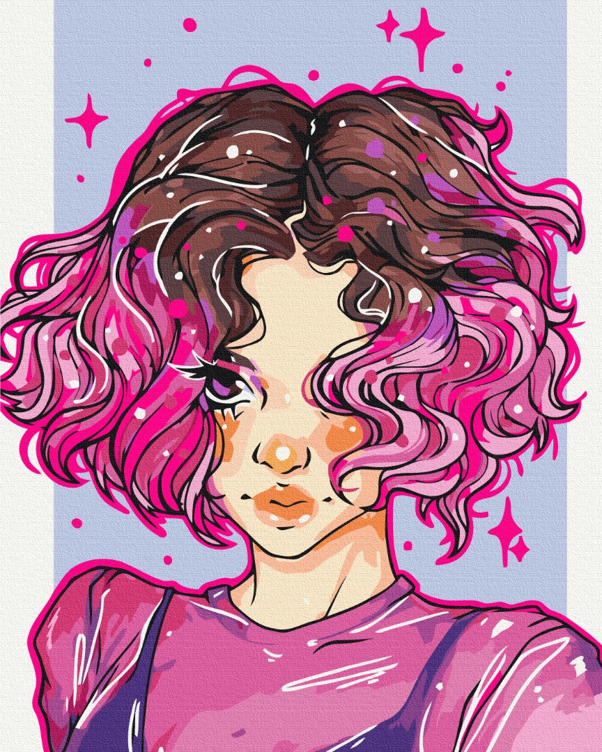 Painting by numbers Bright curls @nila_art_art (BS53521)