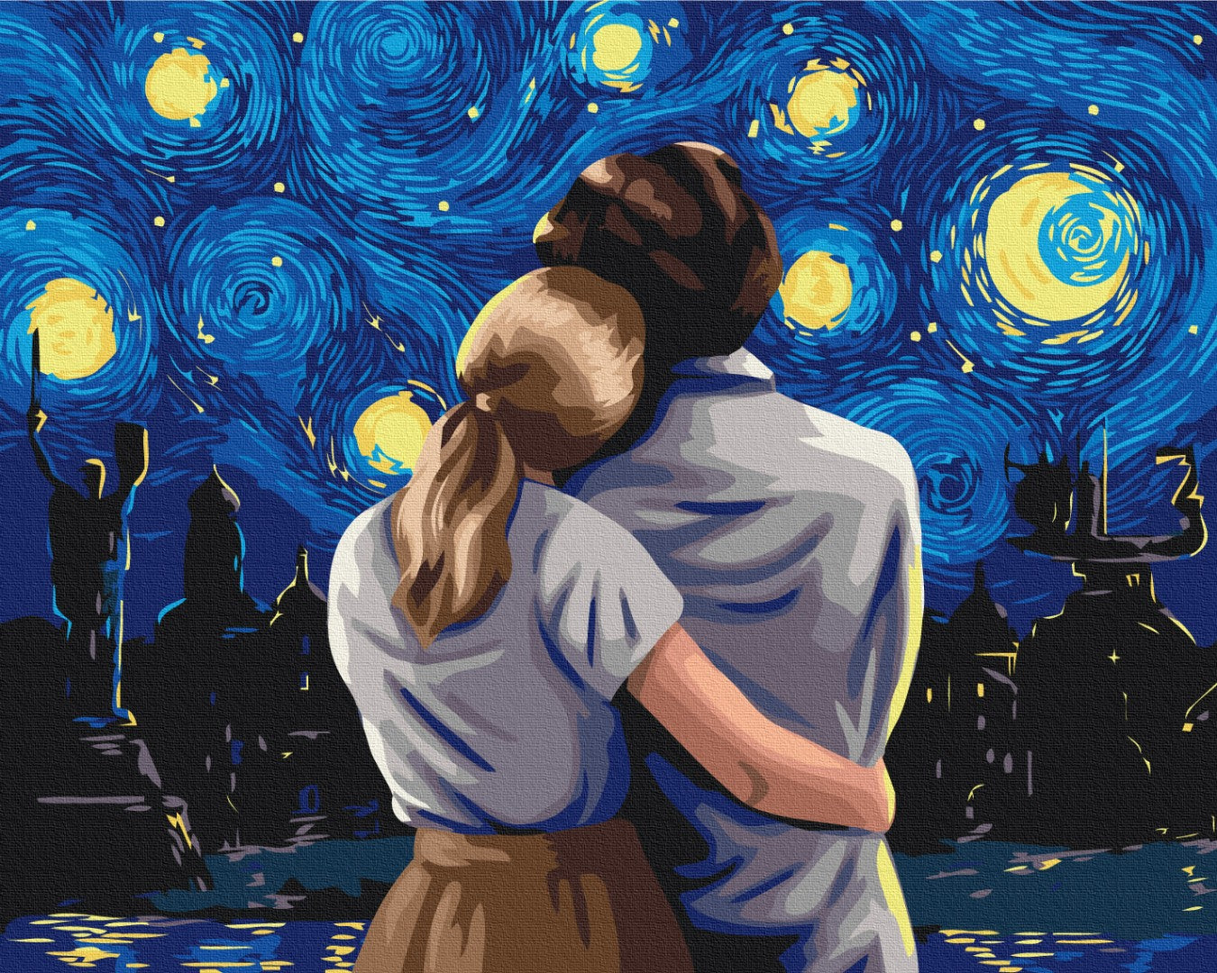 Painting by numbers Look at the Kyiv night @Polina Skurikhina (BS53492)