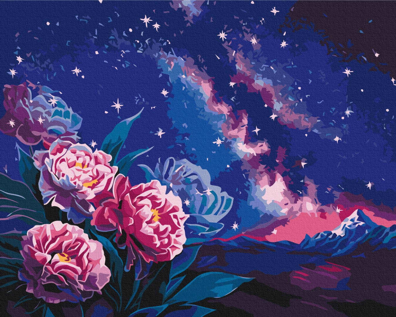 Painting by numbers Night flowers © Anna Steshenko (BS53563)