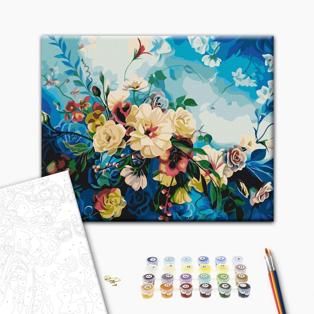 Painting by numbers Blue flowers © Anna Steshenko (BS53560)
