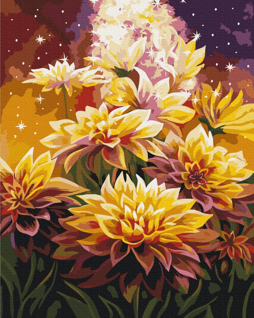 Painting by numbers Cosmic flowers © Anna Steshenko (BS53568)