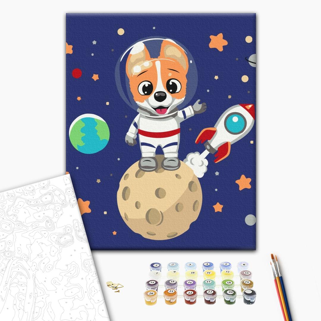 Painting by numbers Corgi in space (KBS0099)