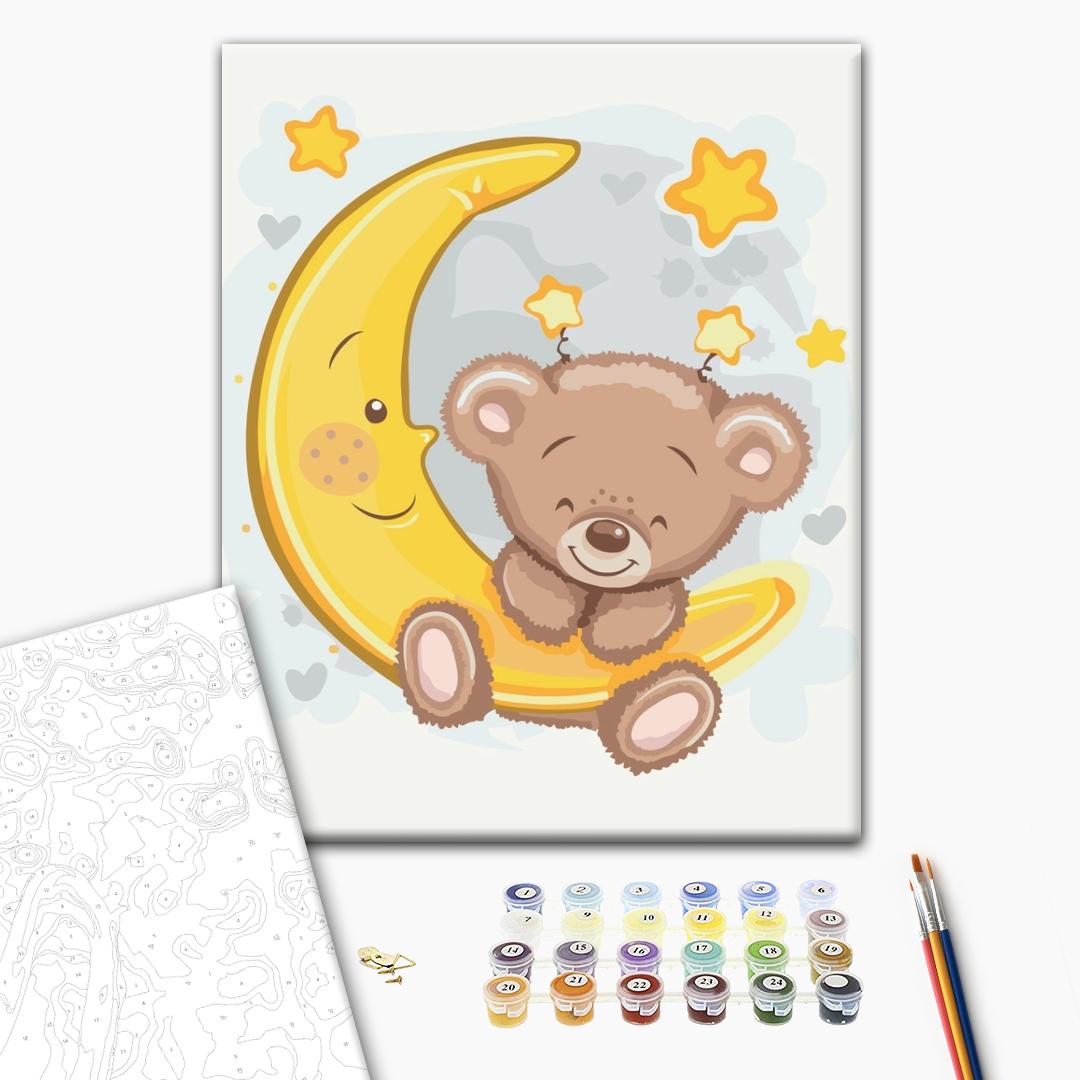 Painting by numbers Bear on the moon (KBS0107)
