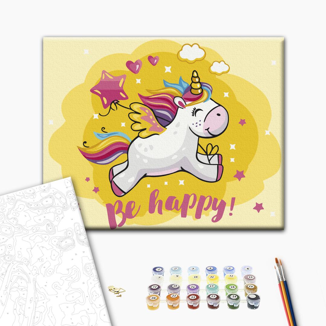 Painting by numbers Happy unicorn (KBS0110)