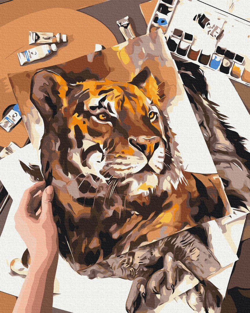Painting by numbers Striped masterpiece ©Karolina Bundash (BS53594)