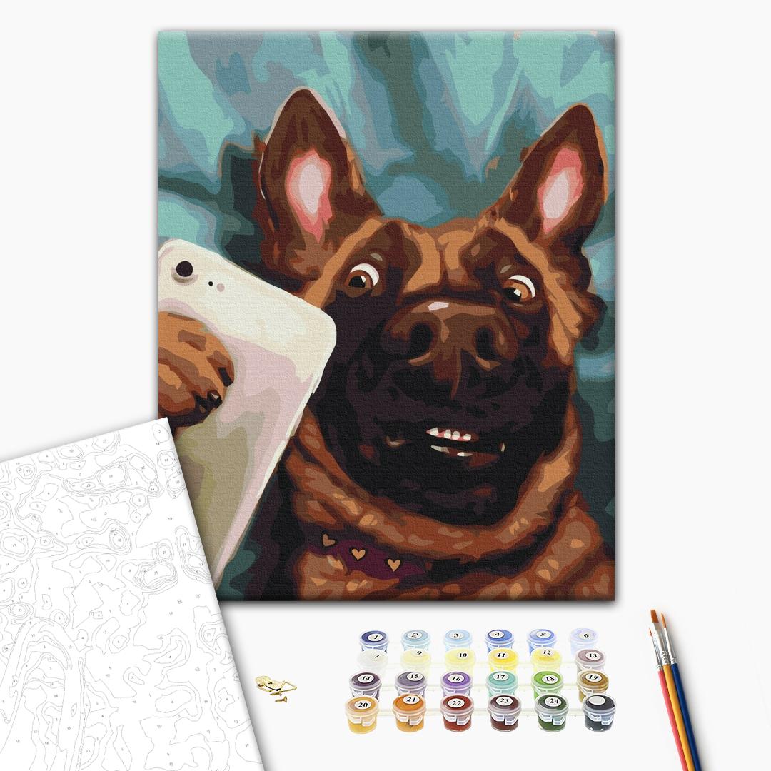 Painting by numbers Charlie selfie ©Lucia Heffernan (BS53509)