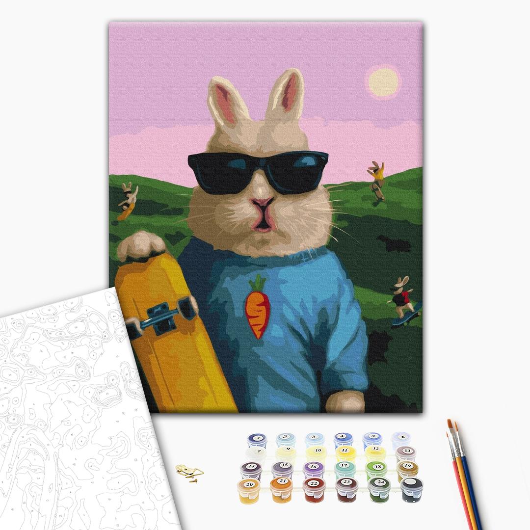 Painting by numbers Skater bunny  ©Lucia Heffernan (BS53507)