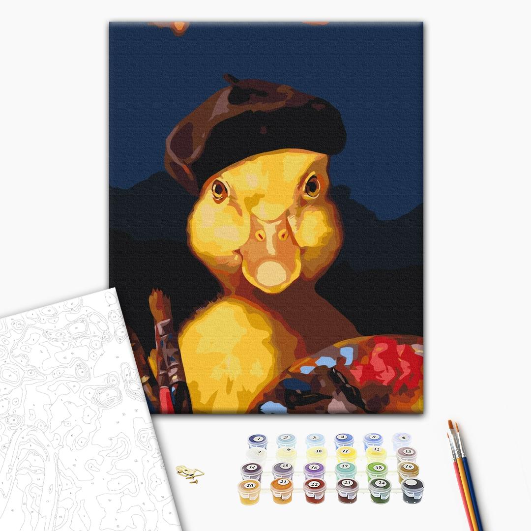 Painting by numbers Duck Artist ©Lucia Heffernan (BS53506)