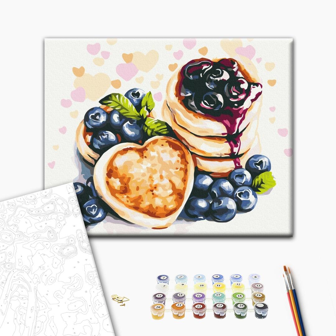 Painting by numbers Cheesecakes with blueberries © Anna Kulyk (BS53590)