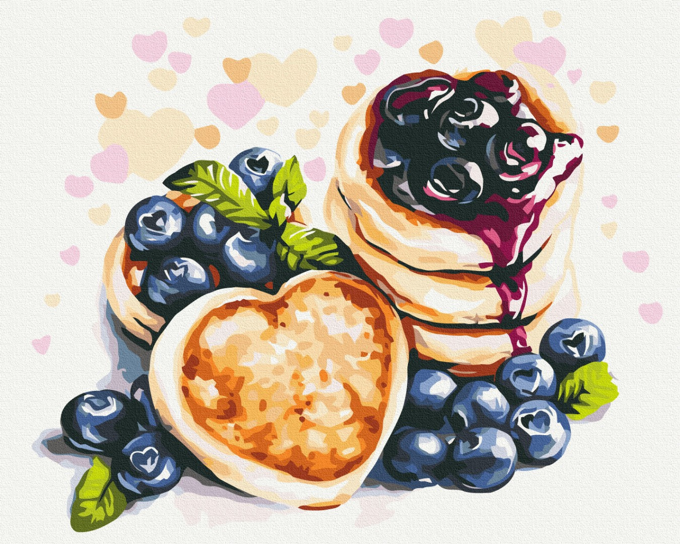 Painting by numbers Cheesecakes with blueberries © Anna Kulyk (BS53590)