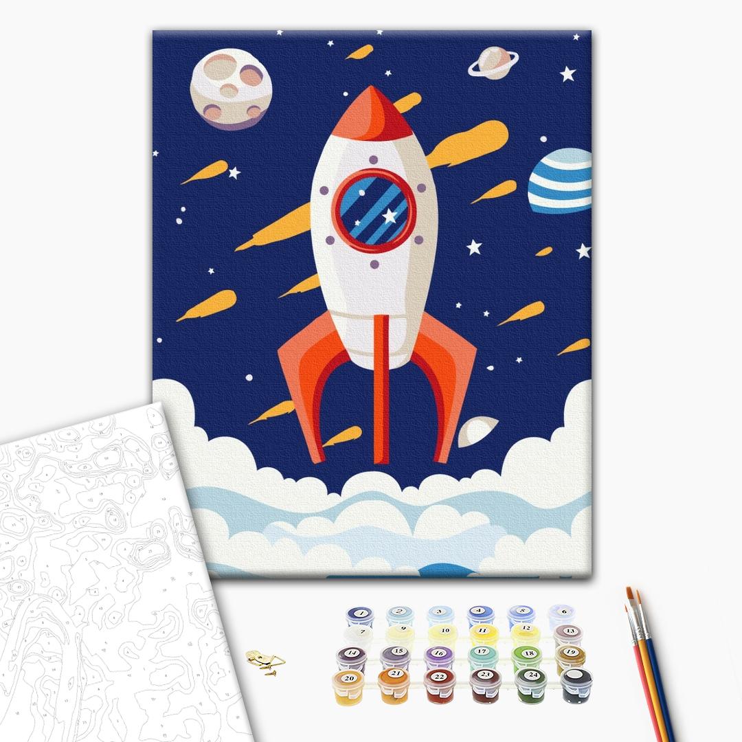 Painting by numbers Space rocket (KBS0112)
