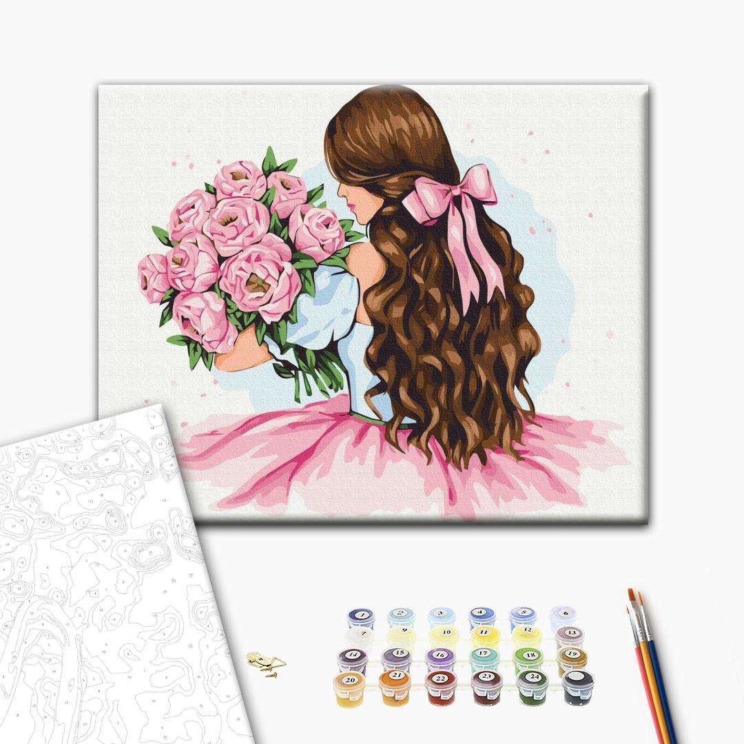 Painting by numbers Peonies as a gift © Alla Berezovska (BS53730)