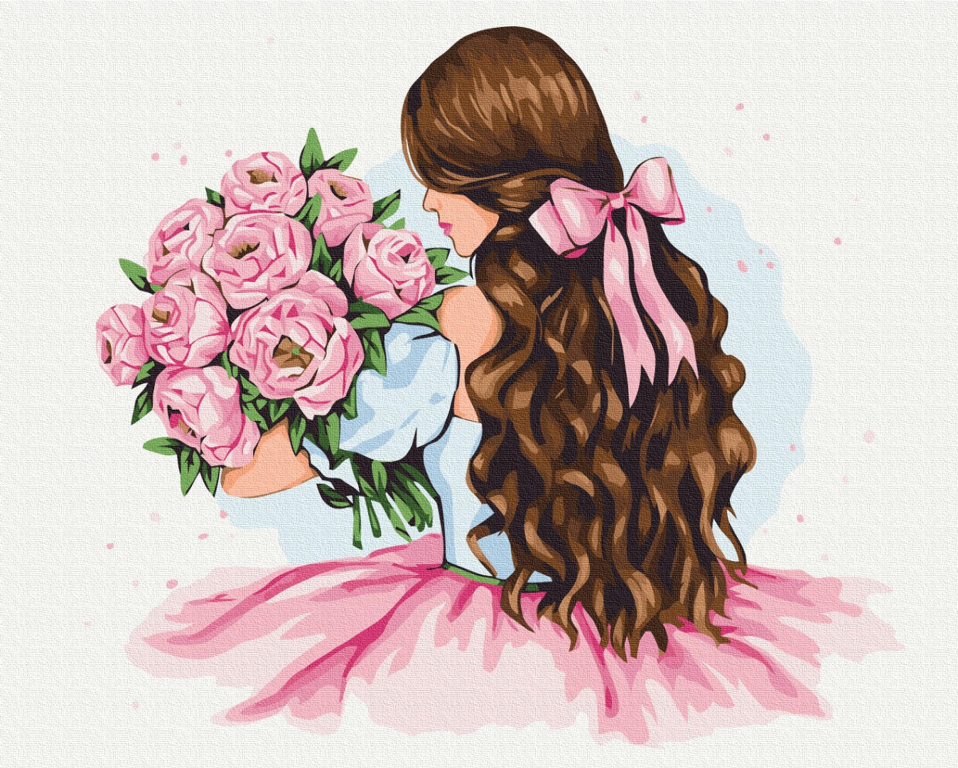 Painting by numbers Peonies as a gift © Alla Berezovska (BS53730)