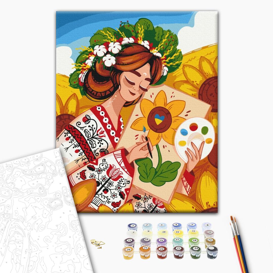 Painting by numbers Ukrainian creativity © Anastasiia Kompaniiets (BS53637)