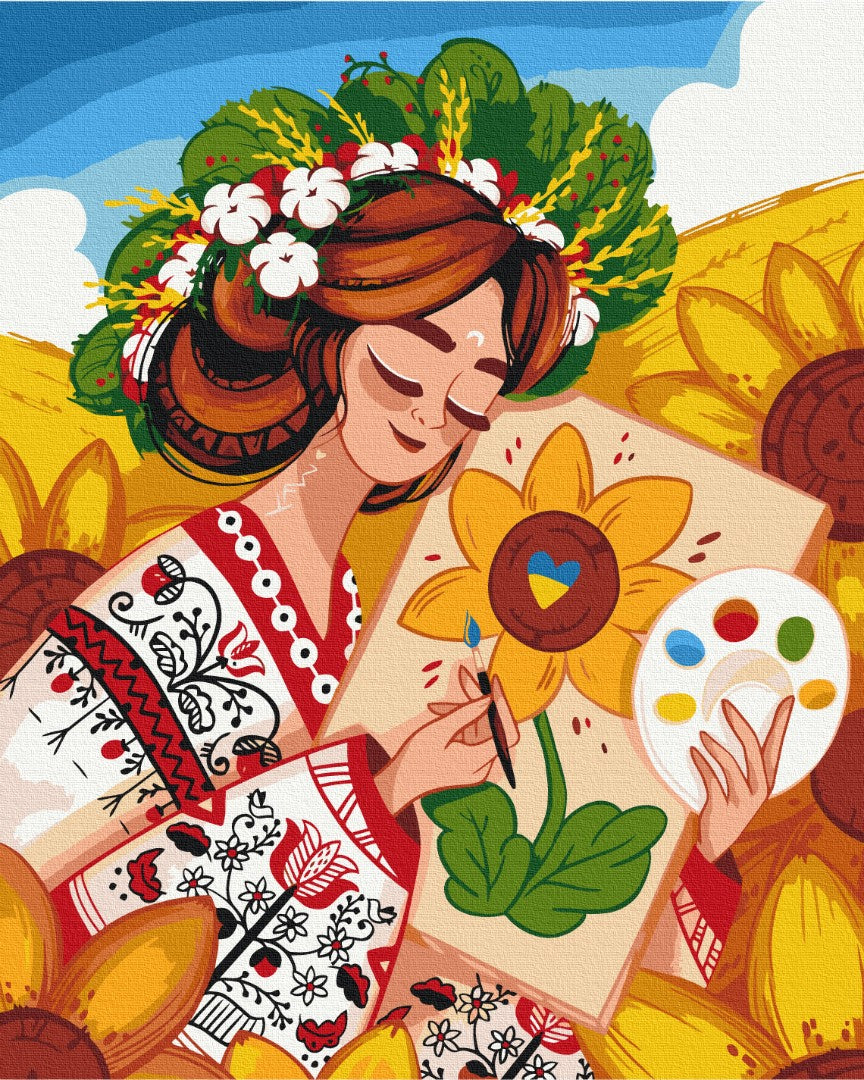 Painting by numbers Ukrainian creativity © Anastasiia Kompaniiets (BS53637)
