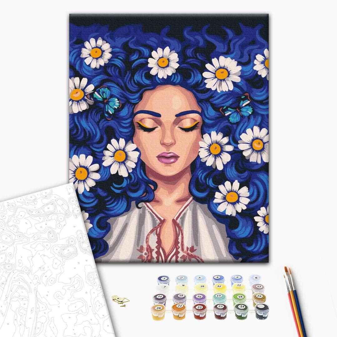 Painting by numbers Daisies in the hair © Polina Skurikhina (BS53736)