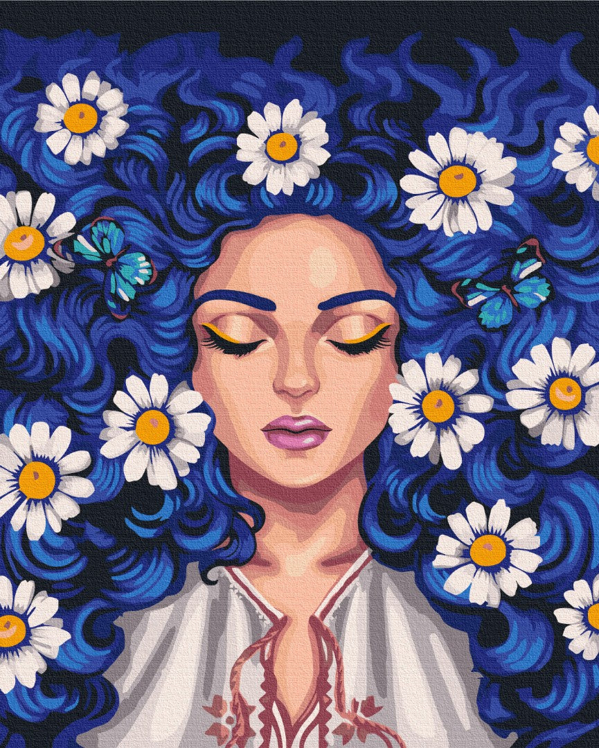 Painting by numbers Daisies in the hair © Polina Skurikhina (BS53736)