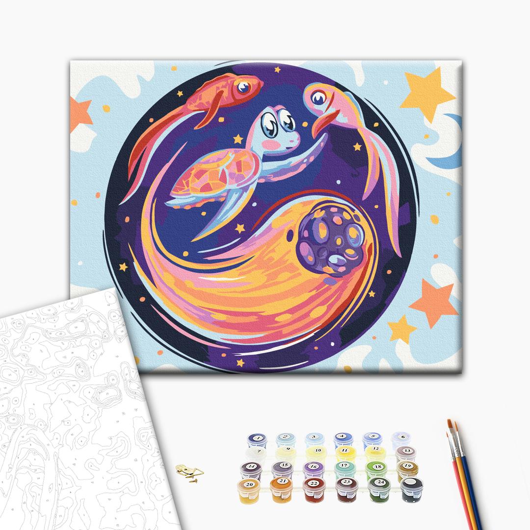 Painting by numbers Comet and turtle © Karina Shuba (KBS0120)