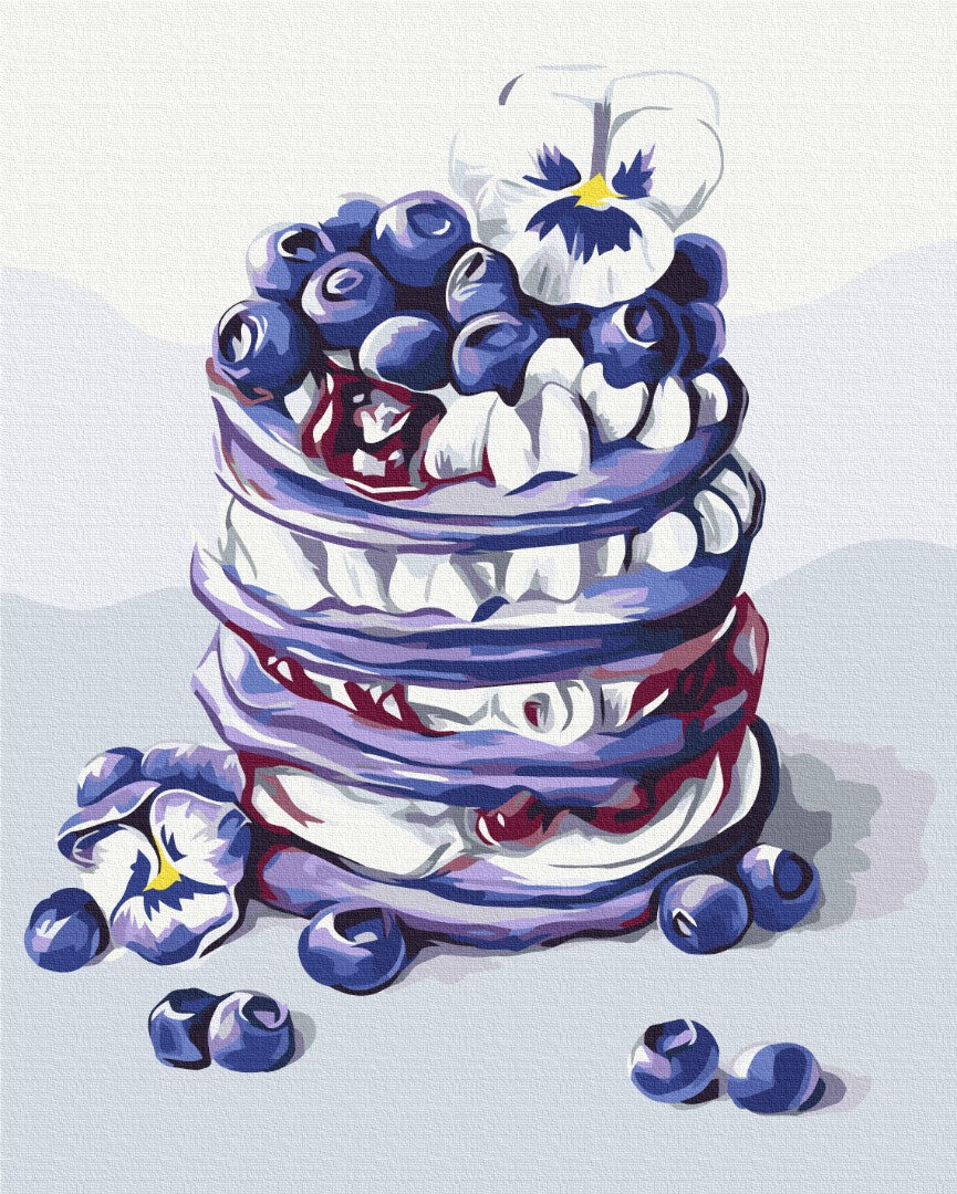 Painting by numbers Pancakes with blueberries © Anna Kulyk (BS53589)