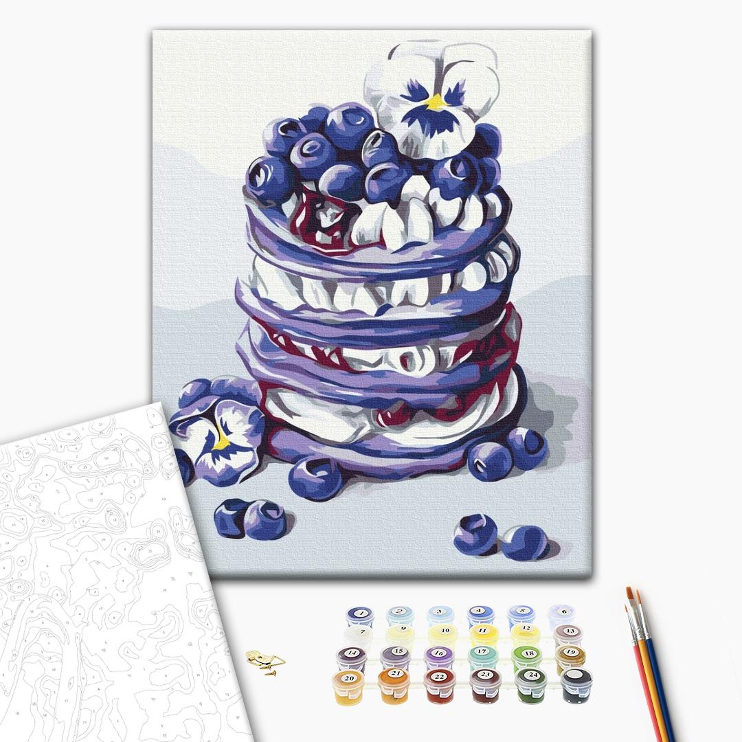 Painting by numbers Pancakes with blueberries © Anna Kulyk (RBS53589)