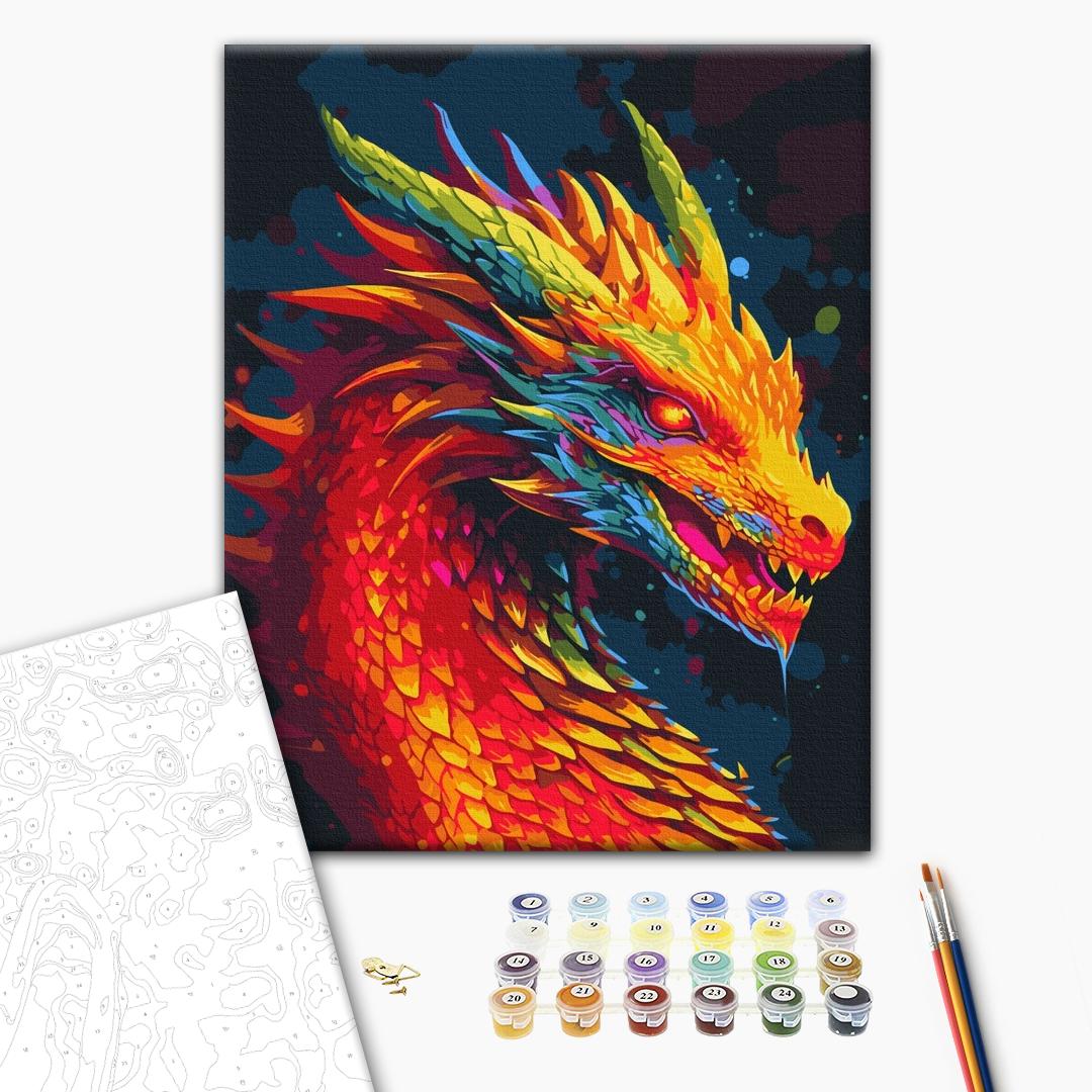 Painting by numbers Neon dragon (BS53744)