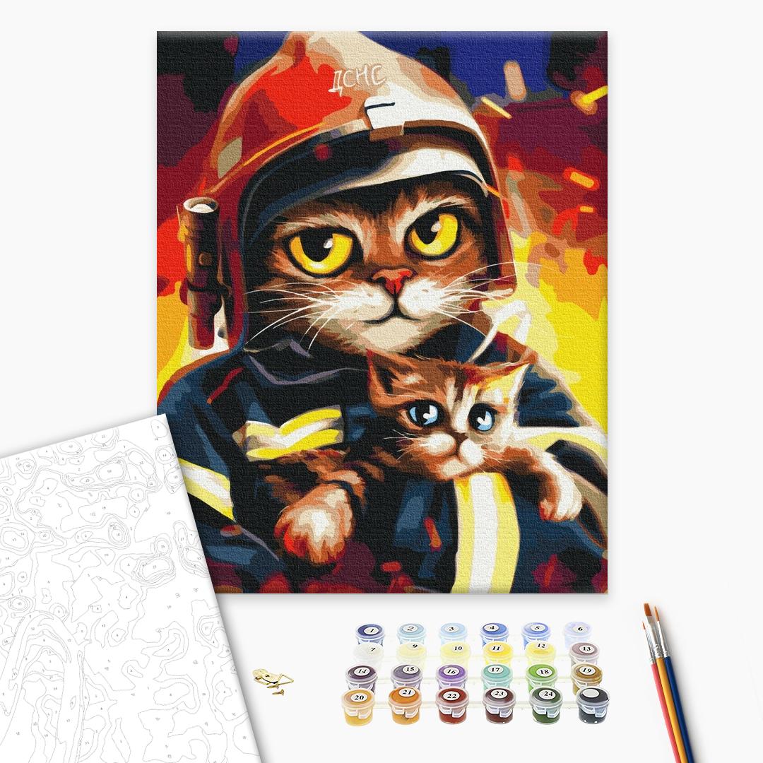 Painting by numbers Cat of the State Emergency Service © Marianna Pashchuk (BS53236)