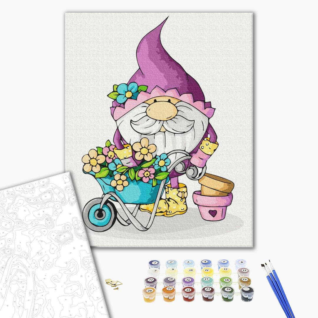 Painting by numbers Gnome florist (SBS008)