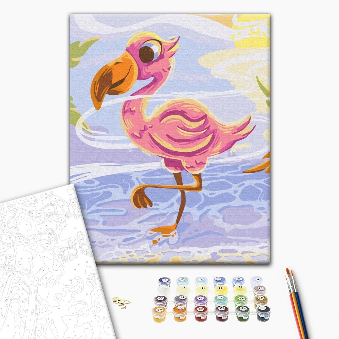 Painting by numbers Cute flamingo © Didevych Kateryna (KBS0143)