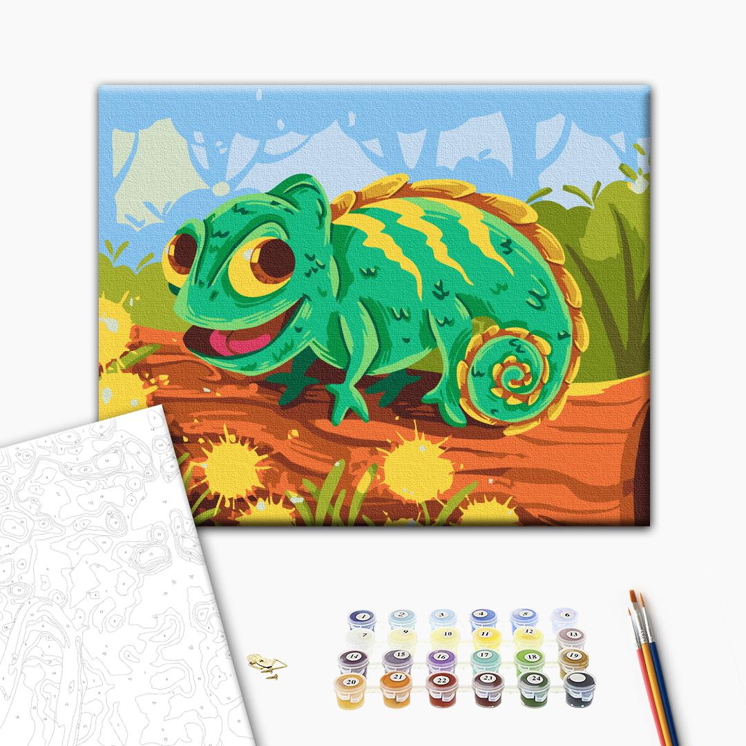Painting by numbers Chameleon © Didevych Kateryna (KBS0144)
