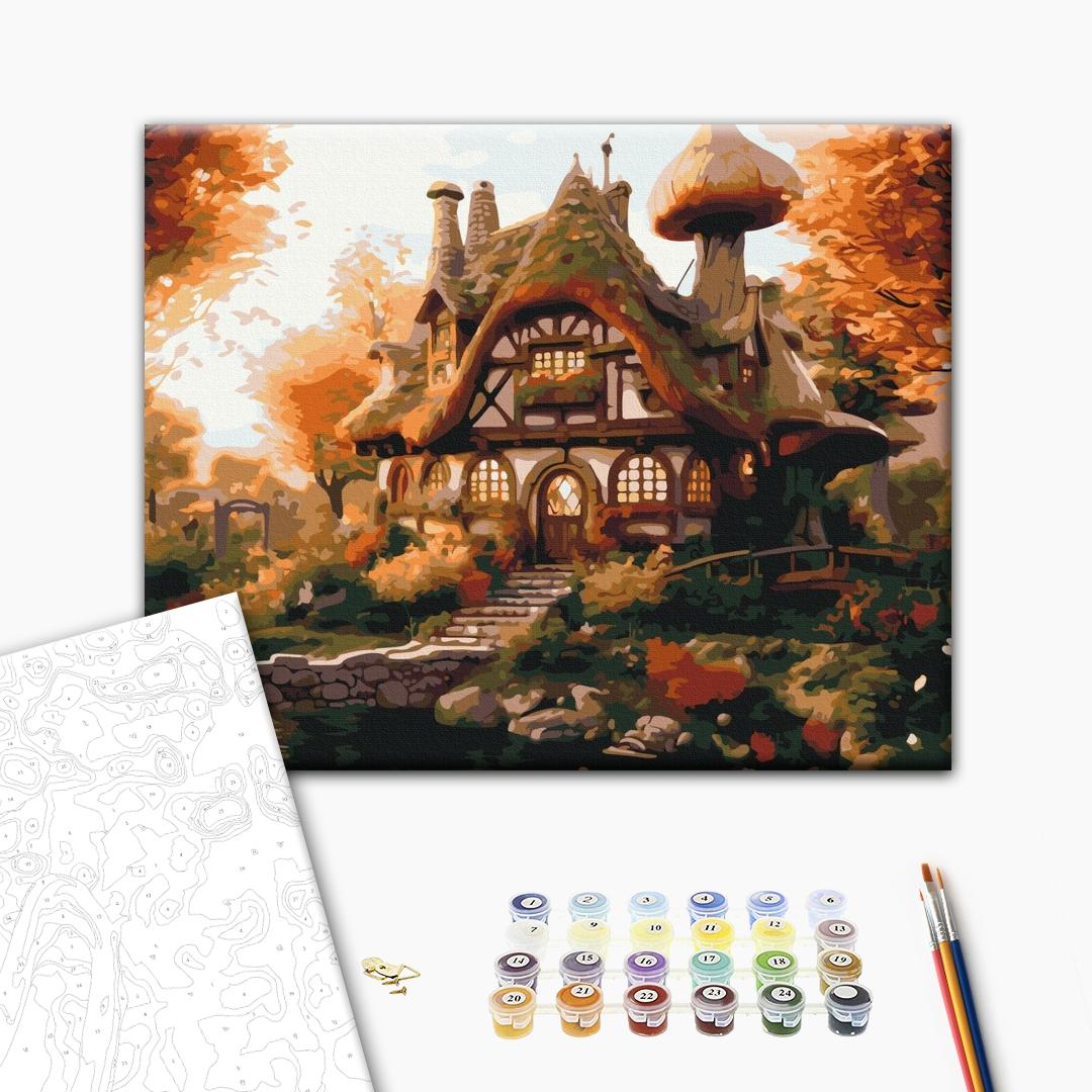 Painting by numbers Autumn house (BS53793)
