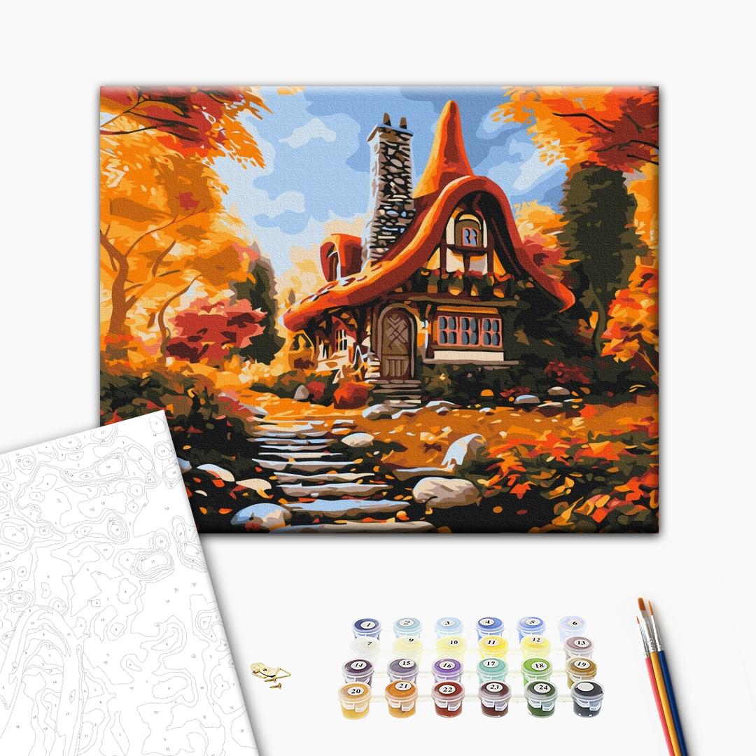 Painting by numbers Autumn hut (BS53794)
