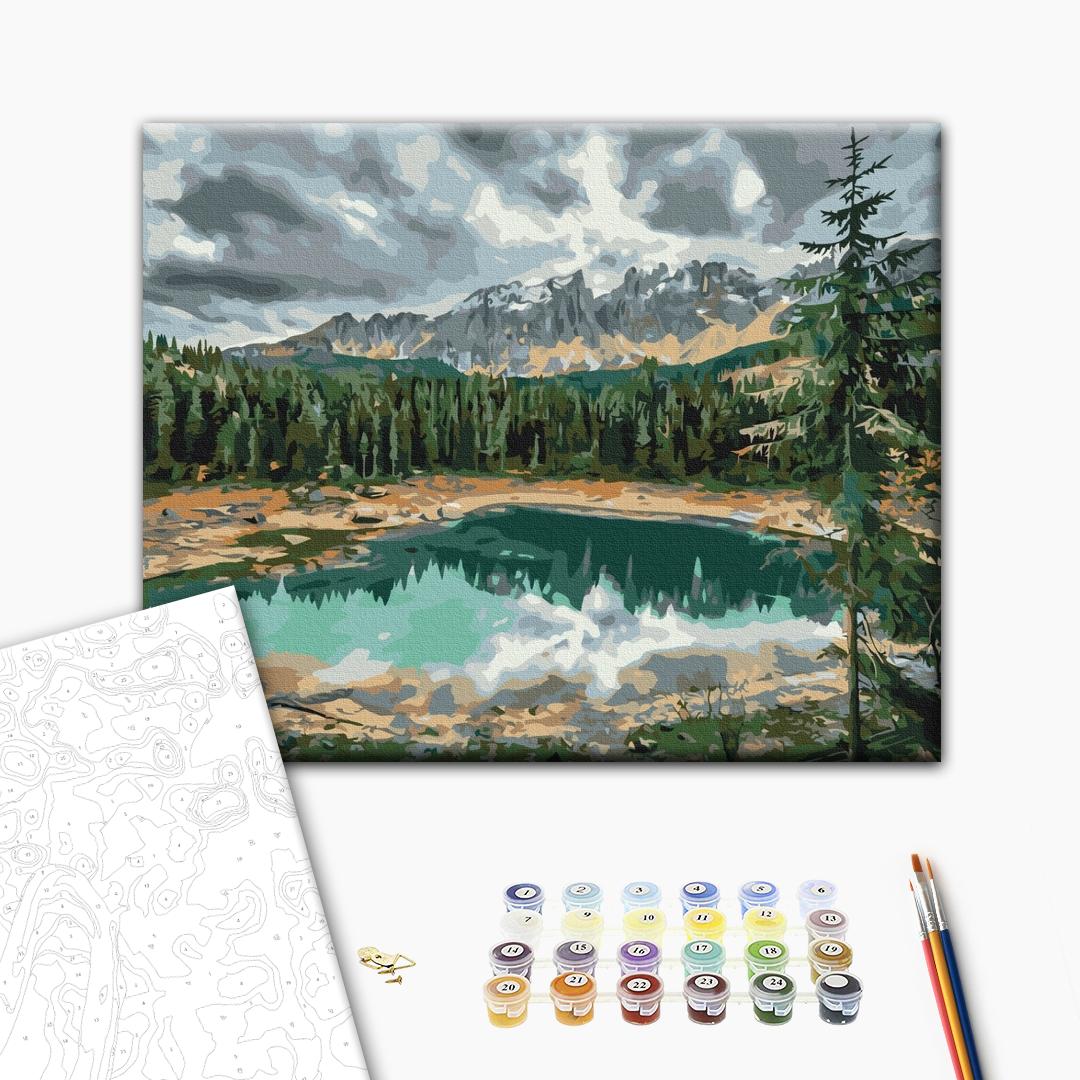 Painting by numbers Lake Carezza © Roksolana Baran (BS53779)
