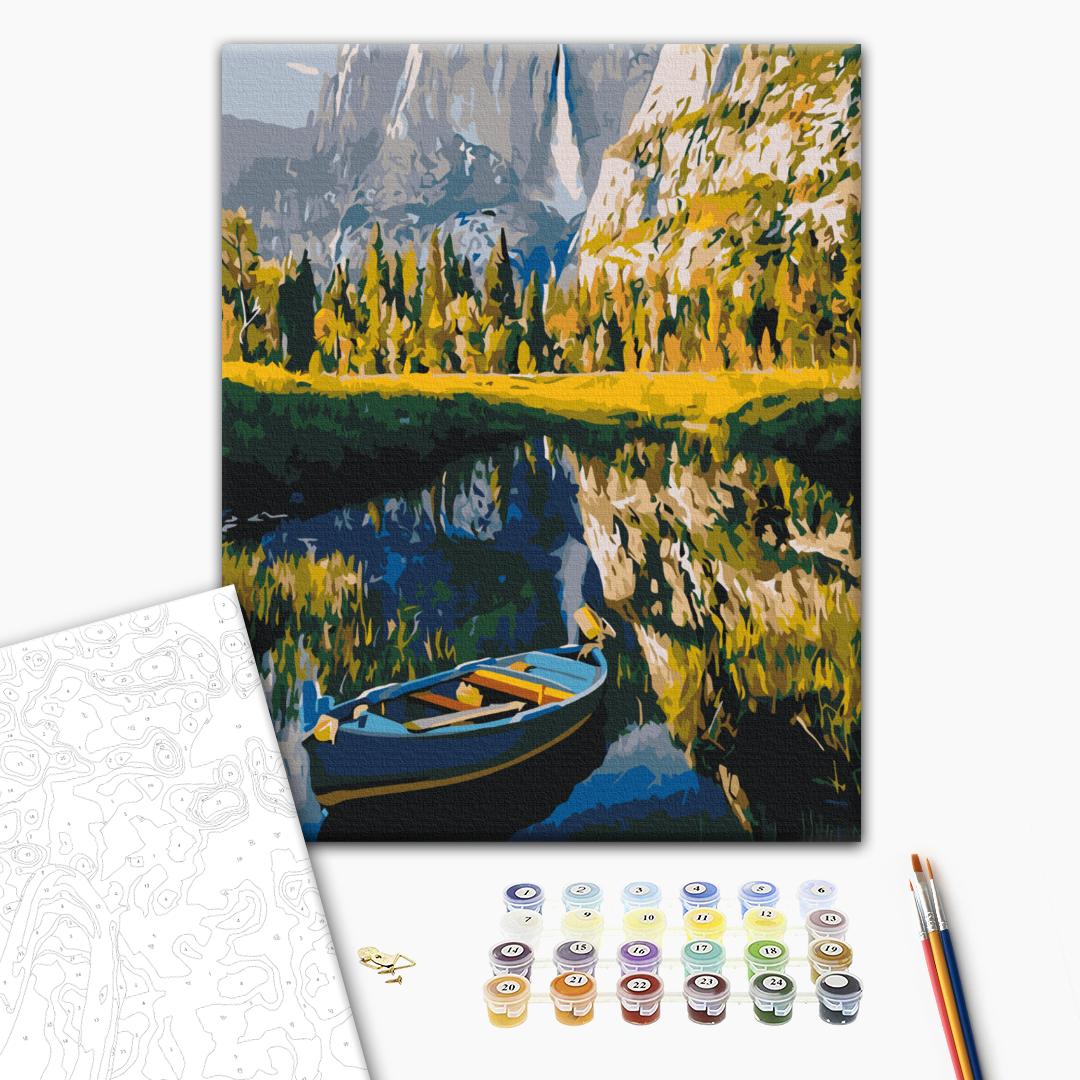 Painting by numbers A boat among the mountains (BS53783)