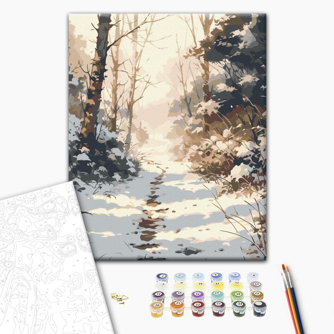 Painting by numbers Snowy path (BS53836)