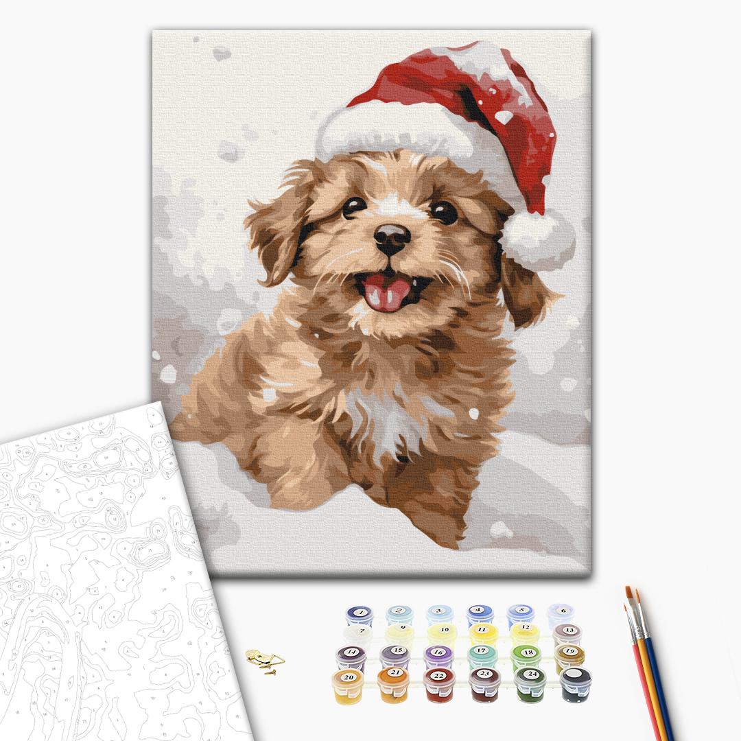 Painting by numbers Snowy puppy (BS53838)