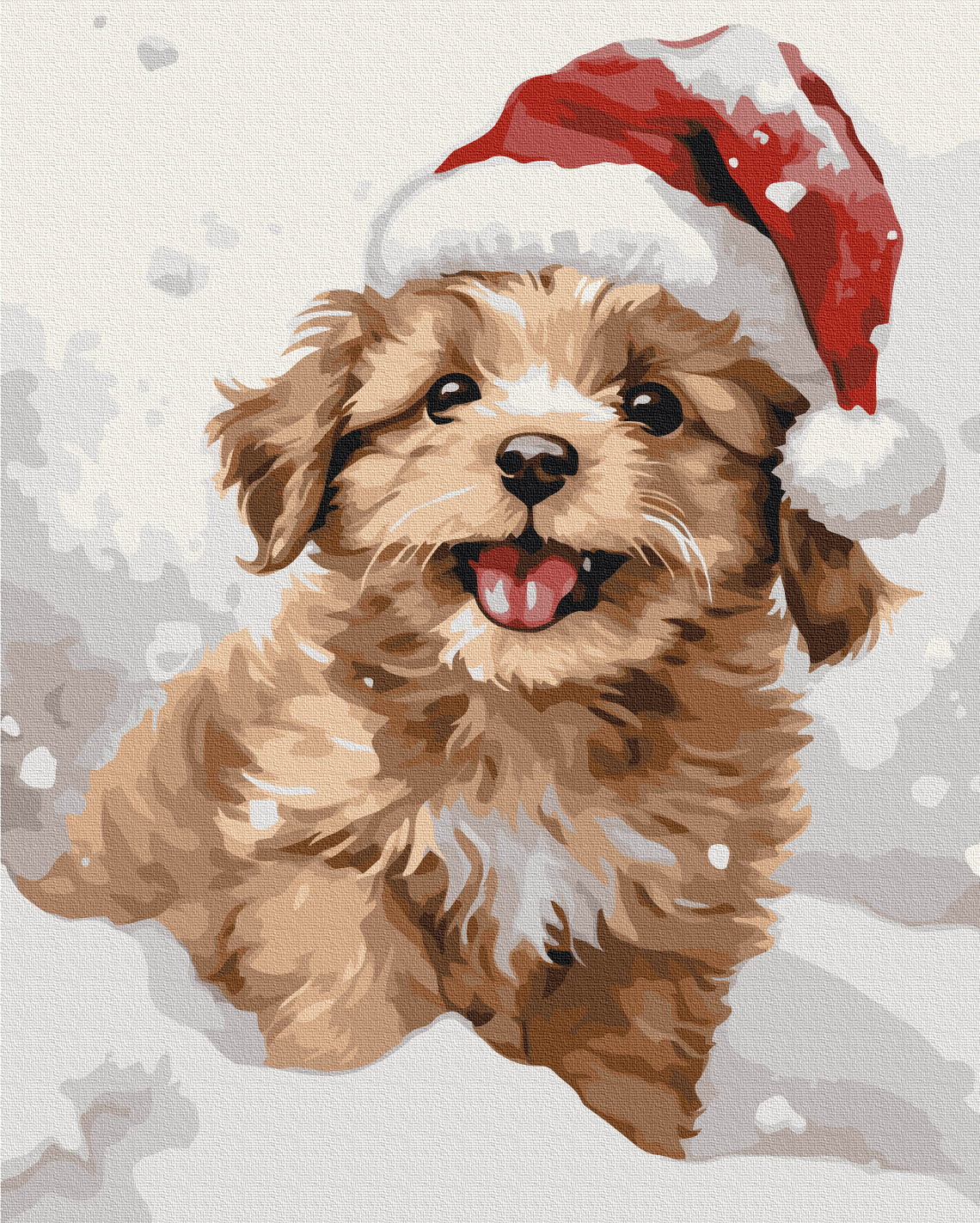 Painting by numbers Snowy puppy (BS53838)