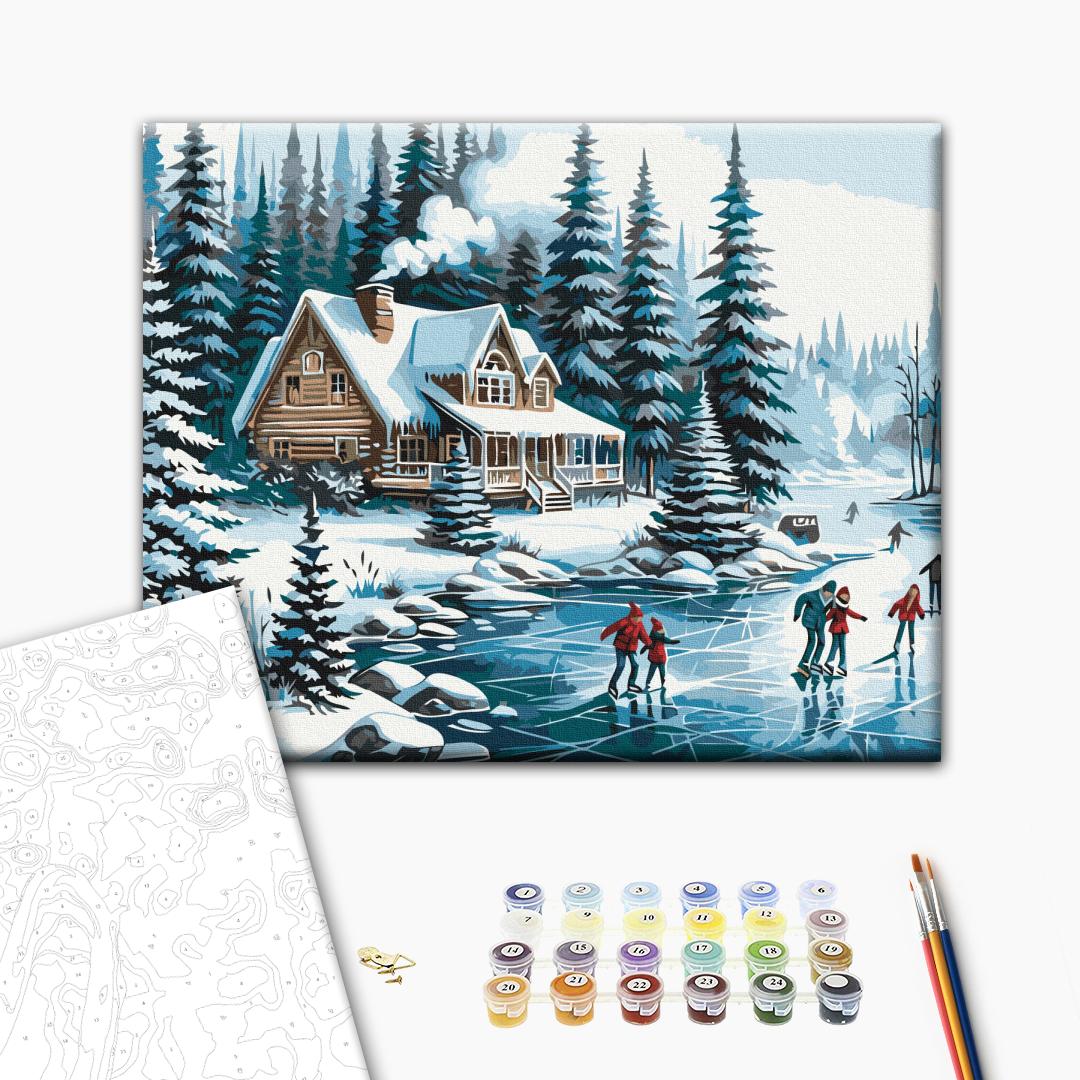 Painting by numbers Winter holidays (BS53846)