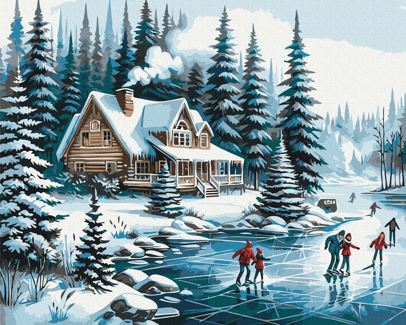 Painting by numbers Winter holidays (BS53846)