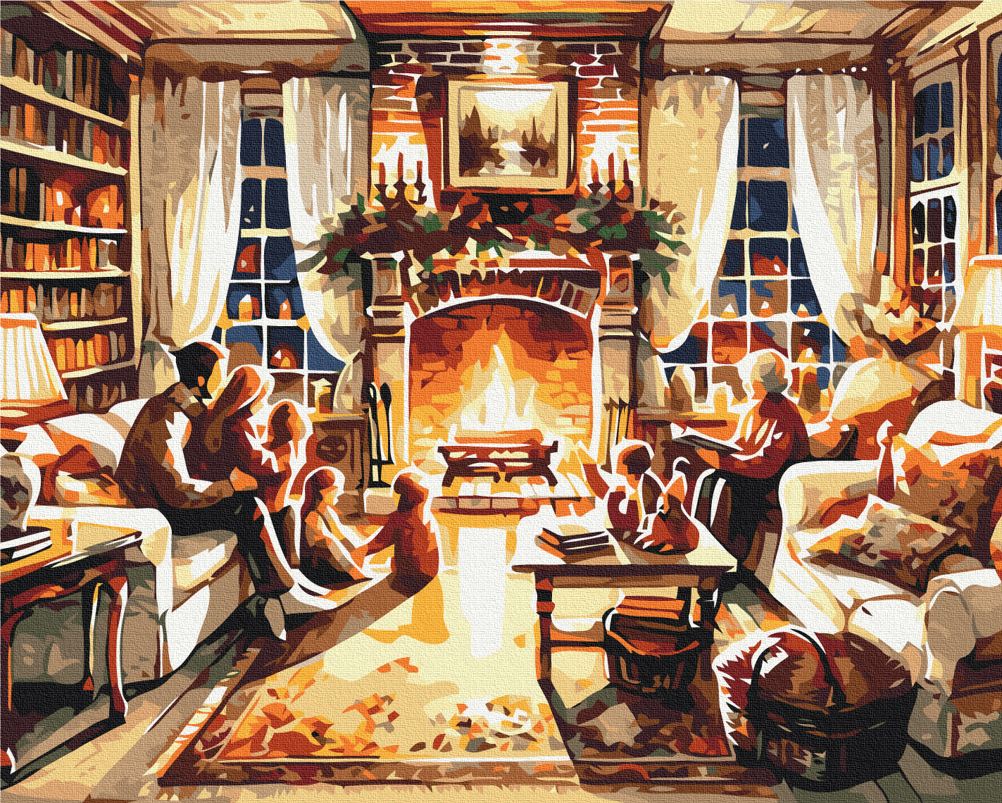 Painting by numbers Cozy family evening (BS53847)