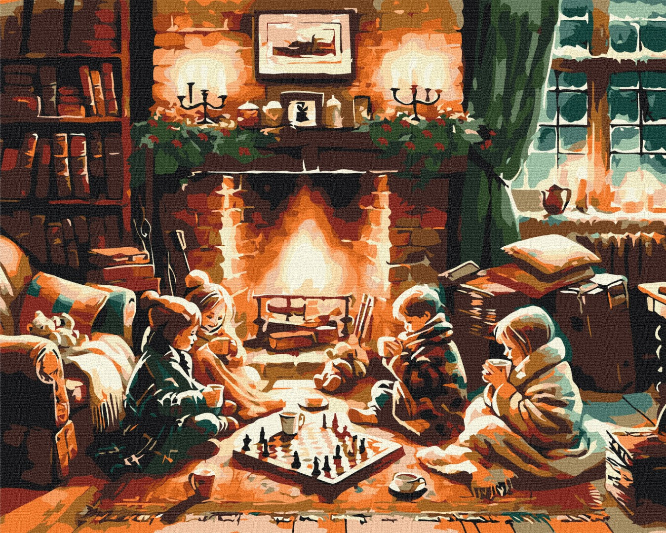 Painting by numbers When there's a snowstorm outside (BS53848)