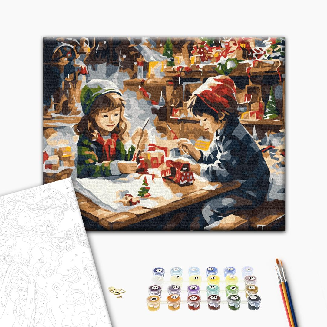 Painting by numbers Santa's helpers (RBS1018)