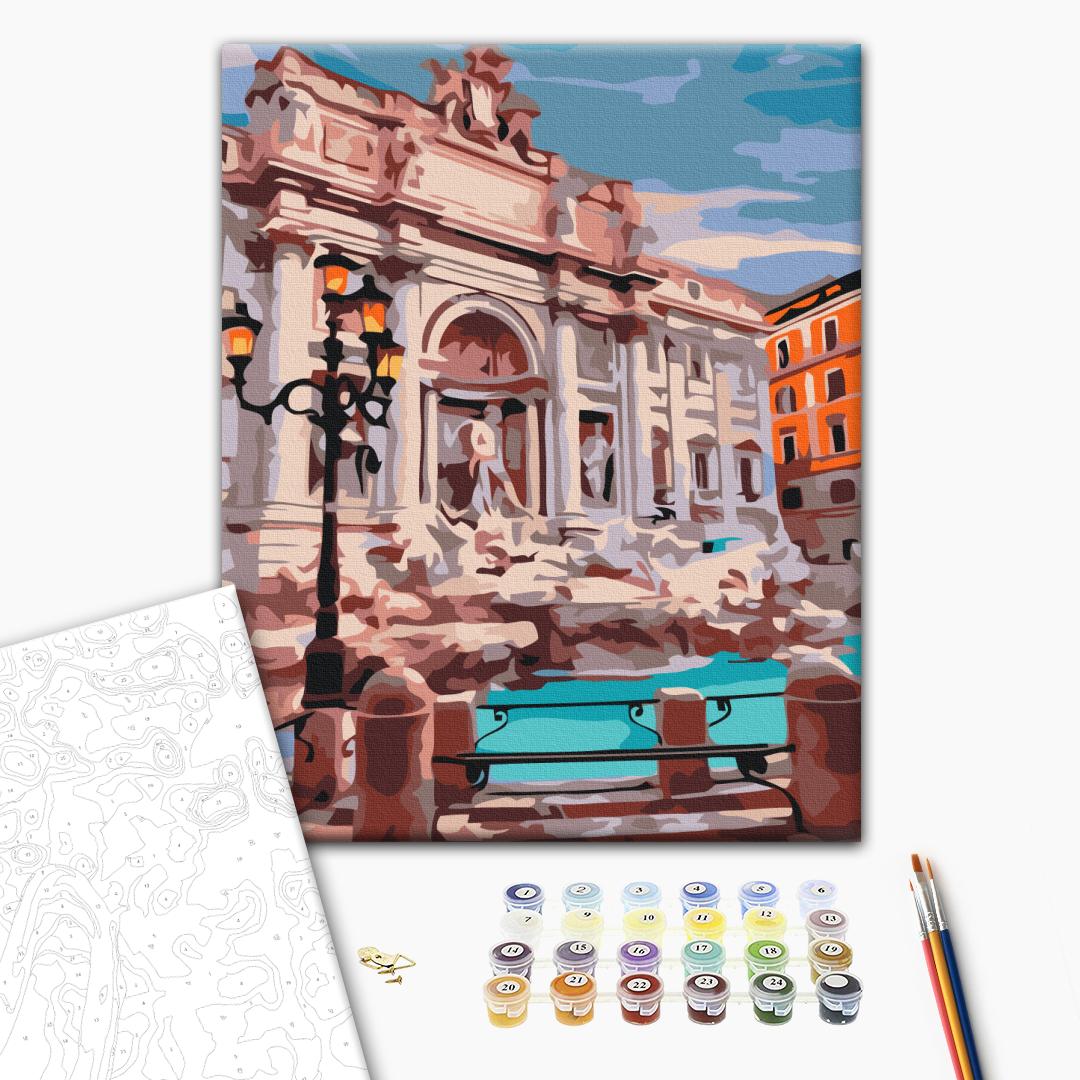 Painting by numbers The Trevi Fountain Rome (RBS29709)