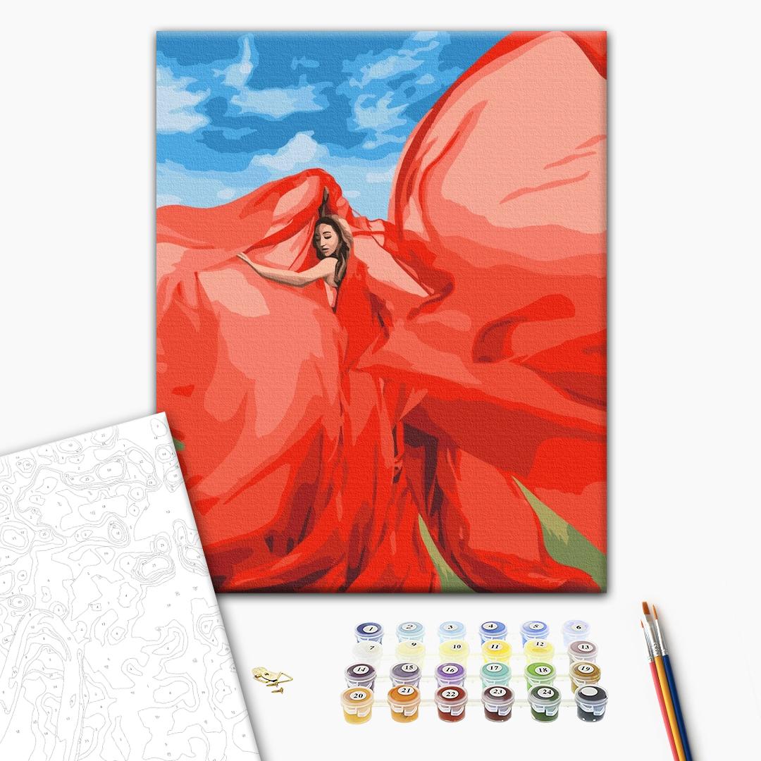 Painting by numbers Woman in red © Lana Musienko (BS37565)