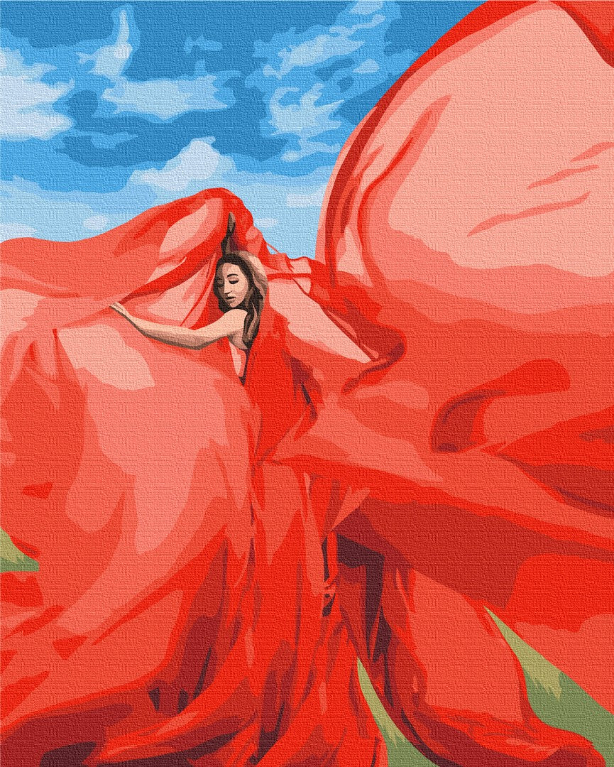 Painting by numbers Woman in red © Lana Musienko (BS37565)