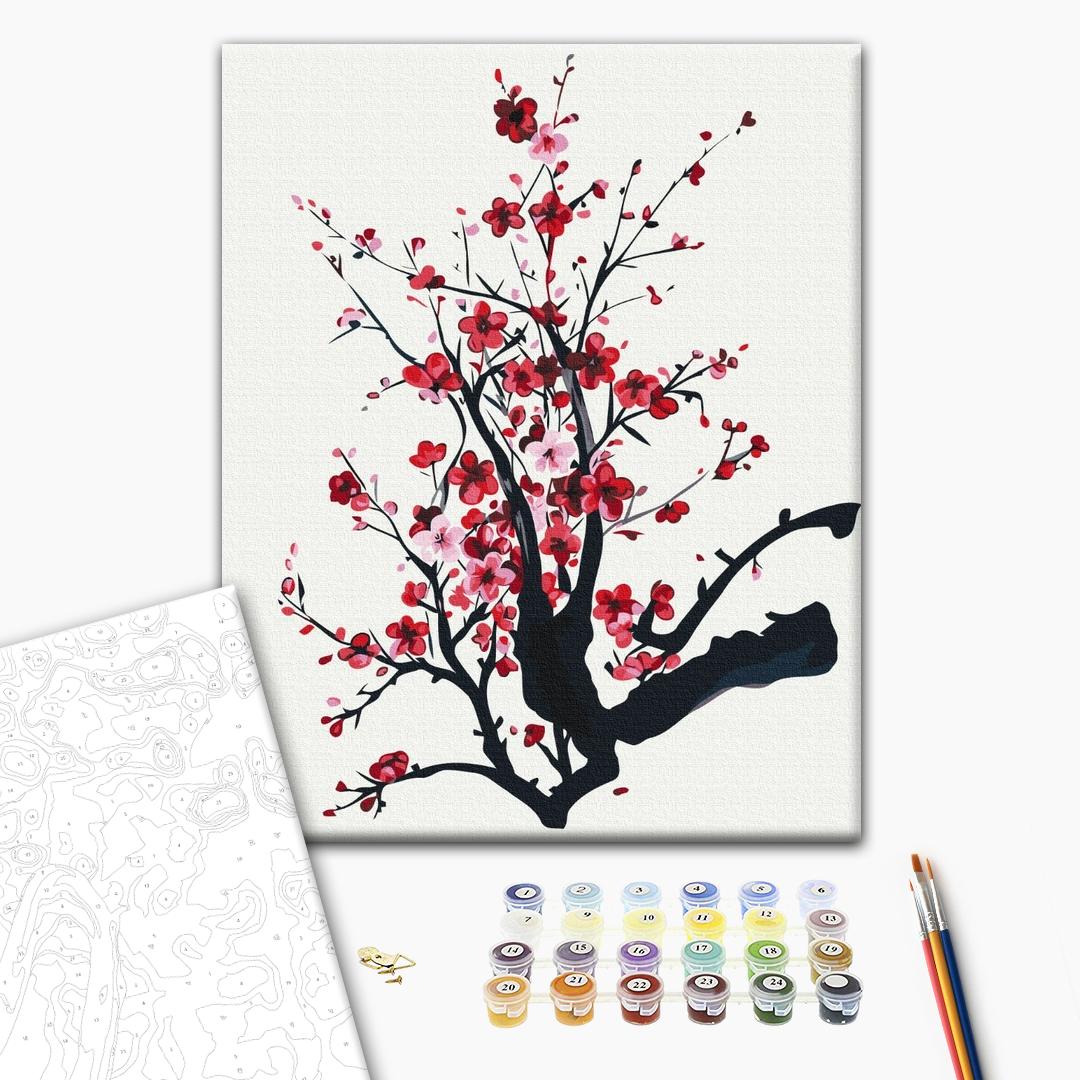 Painting by numbers Sakura branch © Yana Biluhina (BS53801)