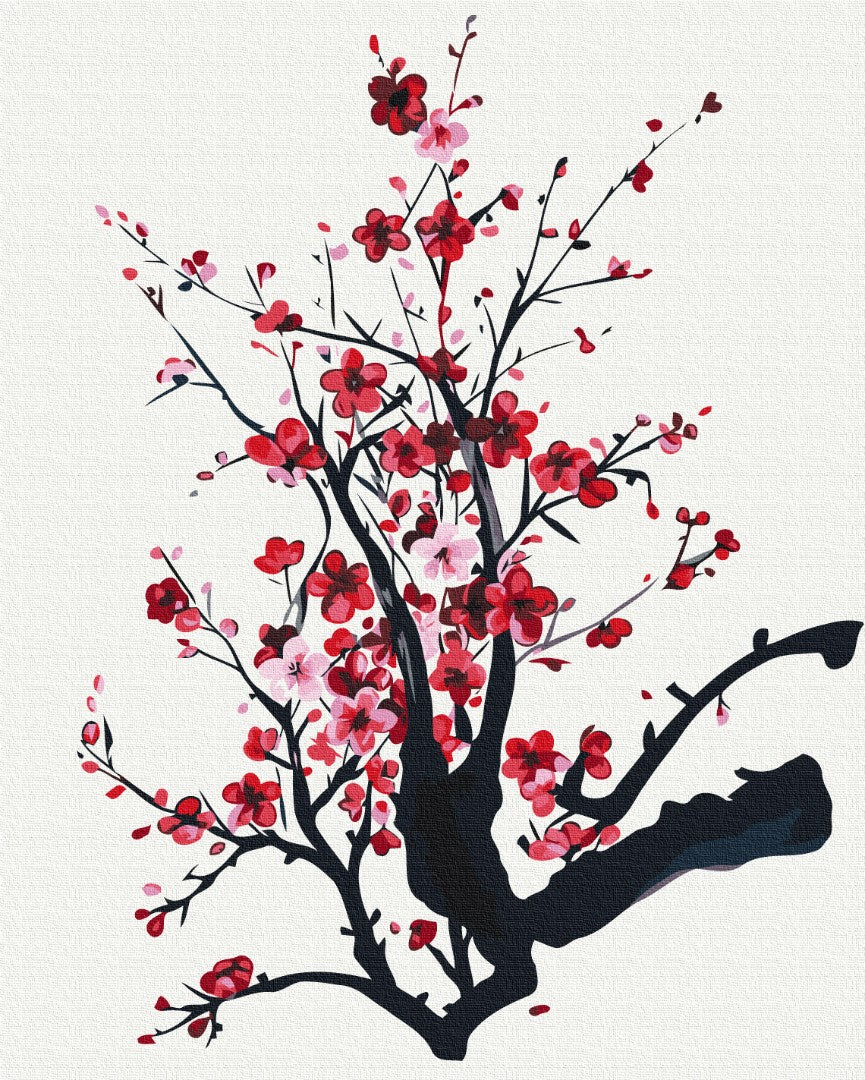 Painting by numbers Sakura branch © Yana Biluhina (BS53801)