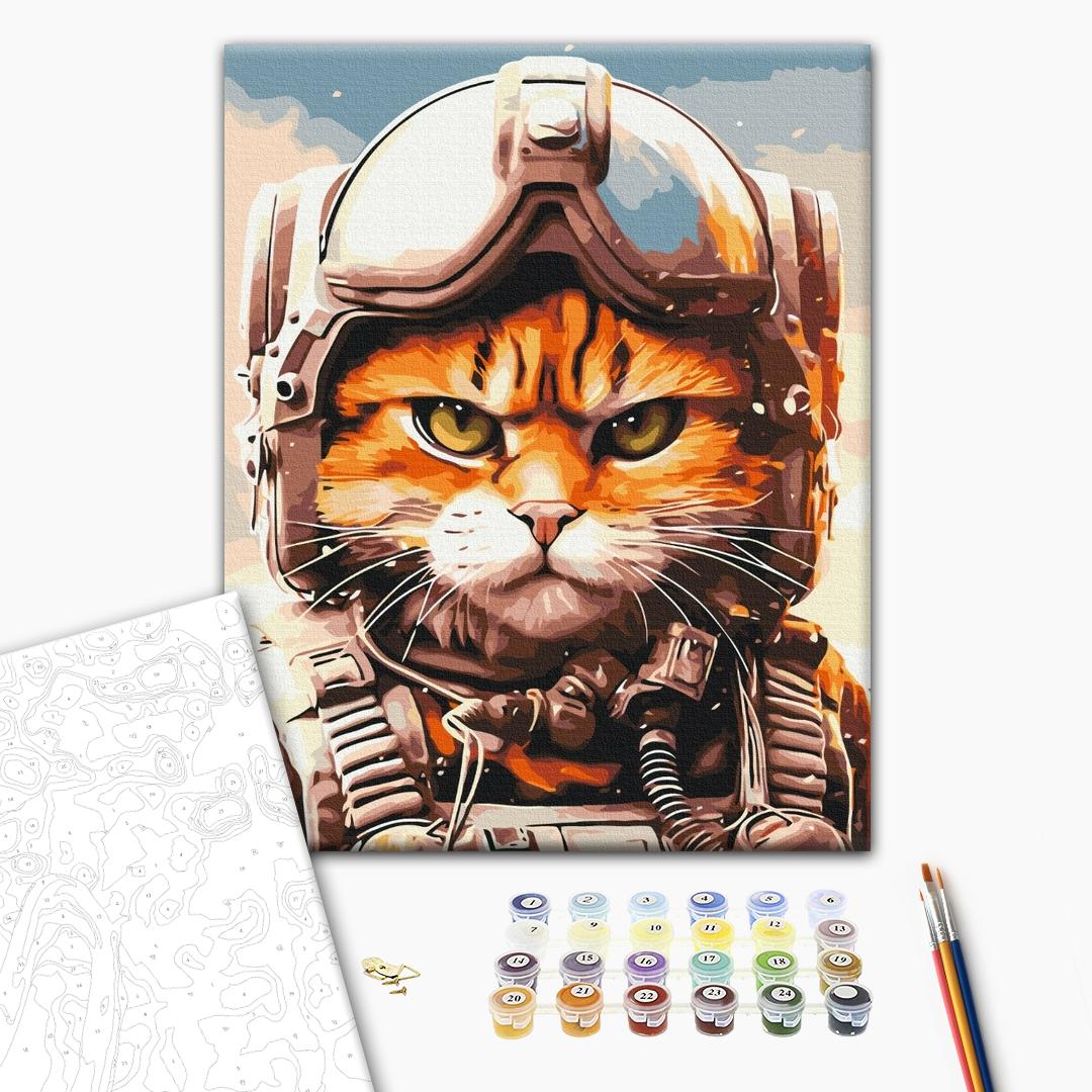 Painting by numbers Cat is the chief pilot © Маріанна Пащук (BS53804)