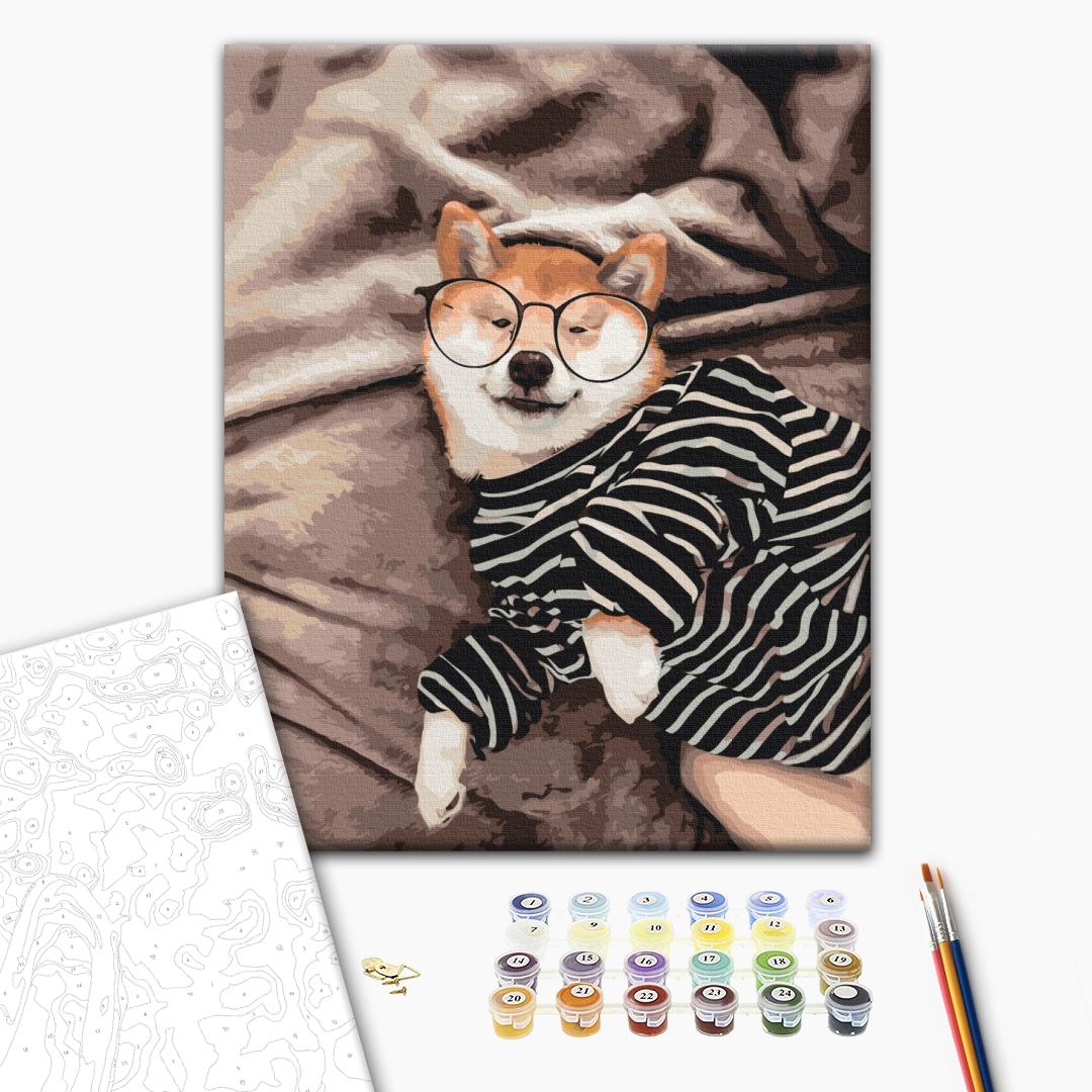 Painting by numbers Smart dog @rocky.and.rudy (BS36658)
