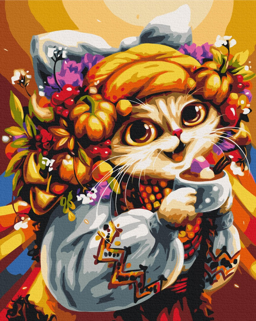 Painting by numbers September kitty © Marianna Pashchuk (BS53823)